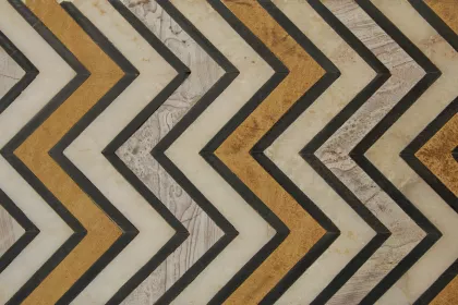 Photo of a close up of a chevron pattern of wood, Myanmar, India, Nepal, June 2015, Reinder Nijhoff